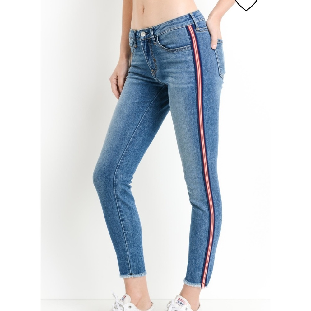 Just Black Side Stripe Jeans